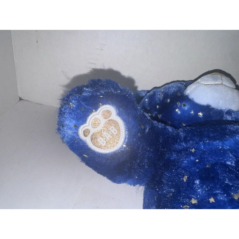 Build A Bear Star Wishes Teddy Blue Gold Stars Plush w Star Wristie 2025 17”